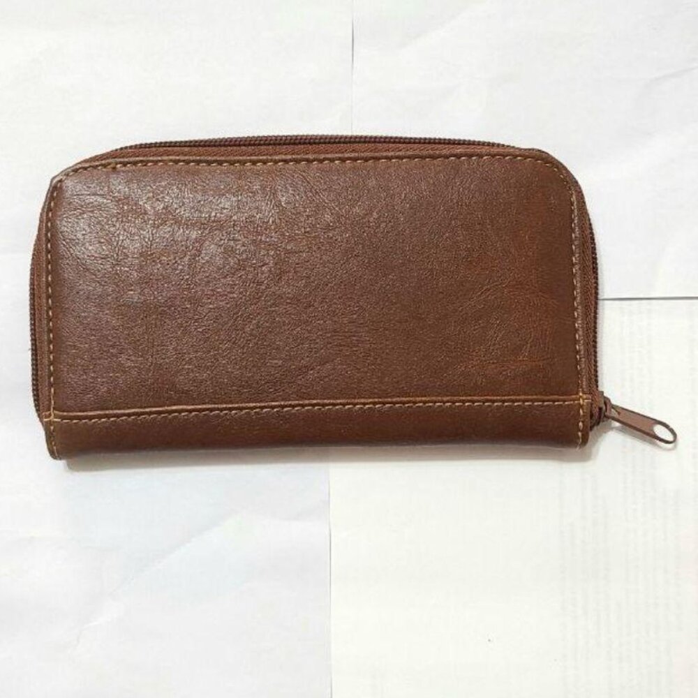 Brown Full Zip-Around Wallet